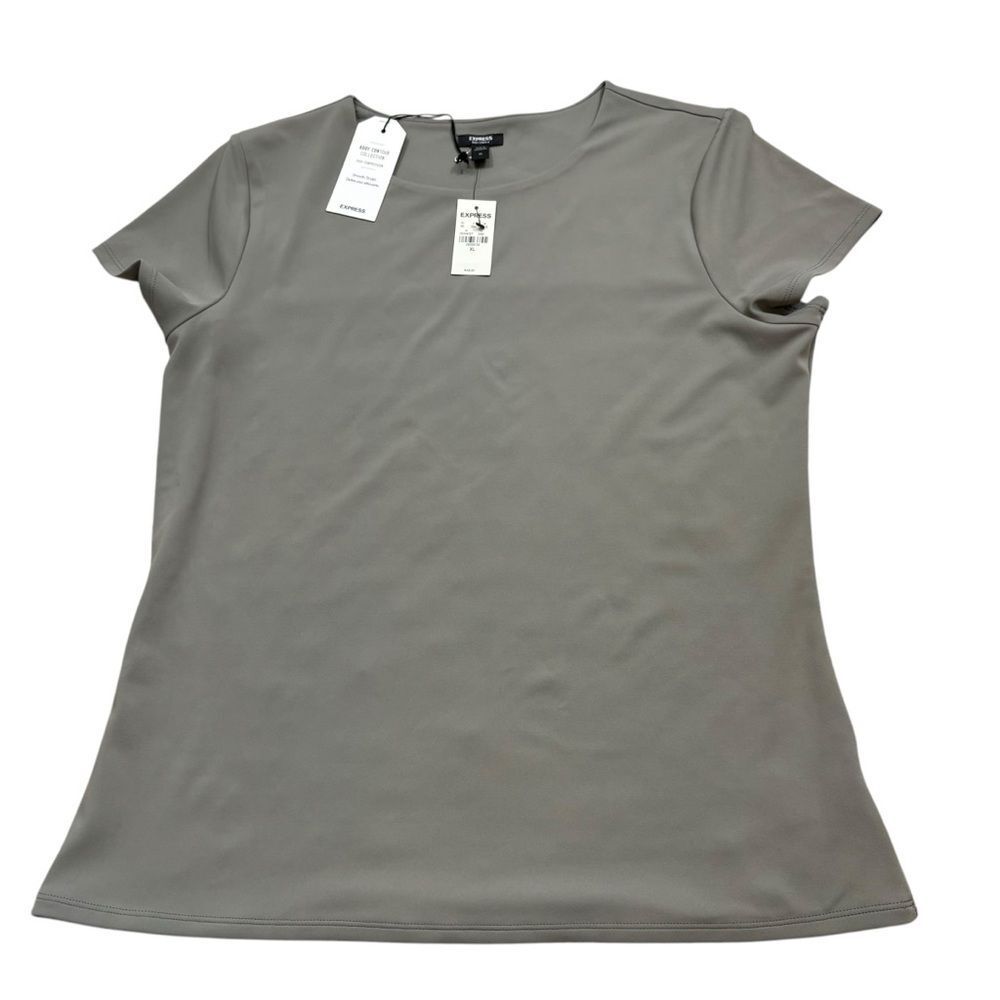 Brand new with Tags Express Body Contour Grey Crew Neck T-Shirt Size XL